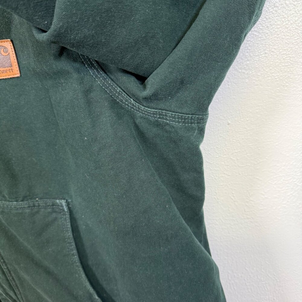 Carhartt C61 SPC Spruce Green Mens 2XL R Sherpa Lined Work Jacket Canvas Chore - Picture 15 of 16